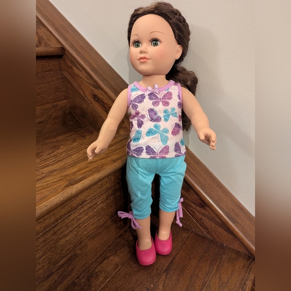 My Life Doll Green Eyes Brown Hair Purple Highlights - Picture 2 of 10